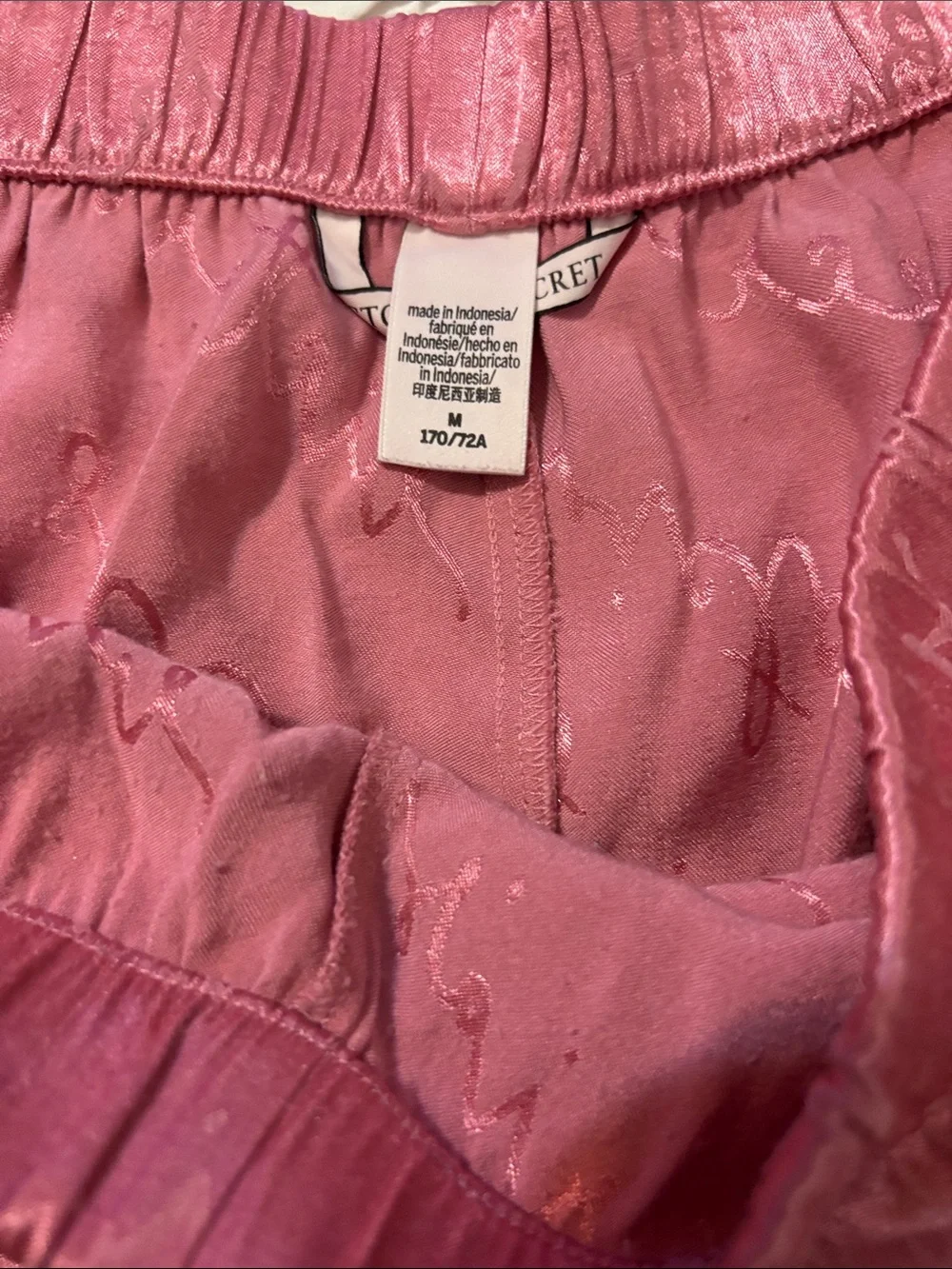 Victoria's Secret Pink Satin Cami & Shorts Pajama Set